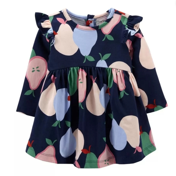 🎉 HOST PICK Carter's Baby Pear Jersey Dress - Picture 1 of 4